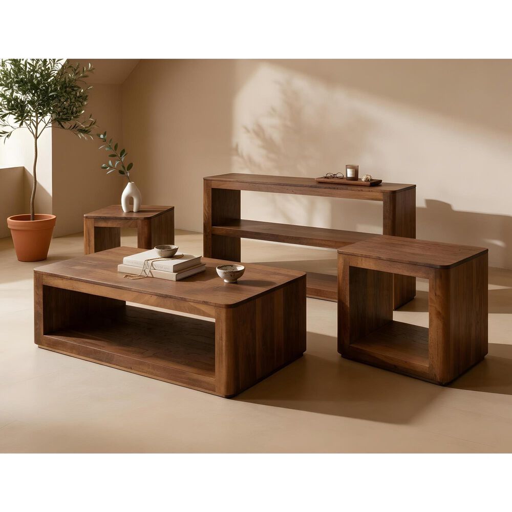 Fallridge Balam Chairside Table in Brown, , large