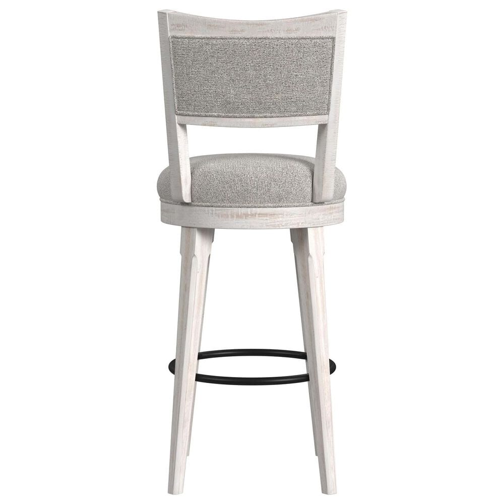Mayberry Hill Rogen Swivel Bar Stool in Rustic White and Black, , large