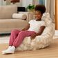 Jaxx Saxx Jr CrashPuff Floor Pillow Lounger in Phantom Cream, , large