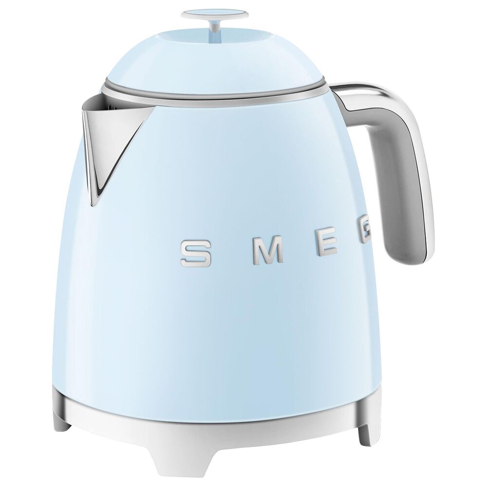 SMEG 3-Cup Stainless Steel Retro Style Mini Electric Kettle in Pastel Blue, , large