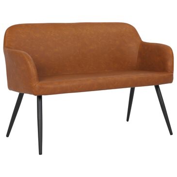 Lumisource Daniella Bench in Camel/Black, , large