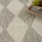 Nourison Positano Geometric Light Grey 5" x 7" Indoor/Outdoor Area Rug, , large