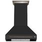 Forno Aria 30" Wall Mount Range Hood in Black and Antique Brass, , large