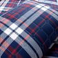 Triangle Home Fashions Grayson Farmhouse 3-Piece Full/Queen Quilt Set in Navy and Red, , large