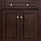 James Martin Vanities Brittany 72" Double Bathroom Vanity in Burnished Mahogany with 3 cm Victorian Silver Quartz Top and Rectangular Sinks, , large
