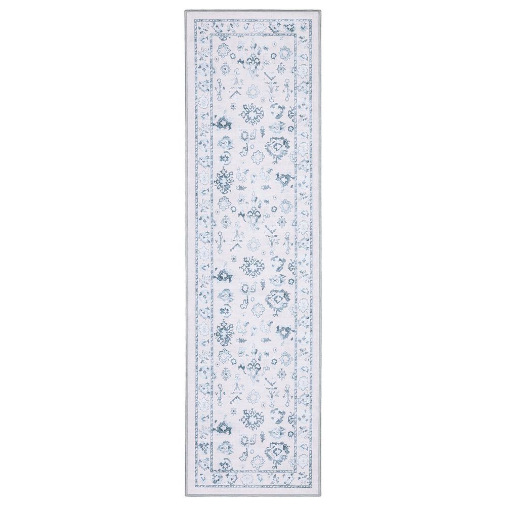 ROW by Oriental Weavers Addison Ivory and Blue 2" x 7" Runner, , large