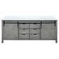 Lexora Home Marsyas 80" Double Bathroom Vanity in Ash Grey with White Quartz Top and Rectangular Sinks, , large