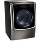 LG Mega Capacity Gas Dryer With Steam in Black Stainless Steel, , large