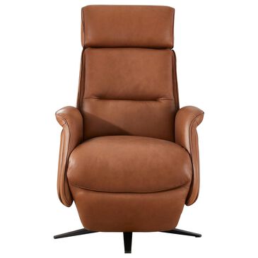 Amax Leather Julius Power Swivel Recliner in Nutmeg, , large