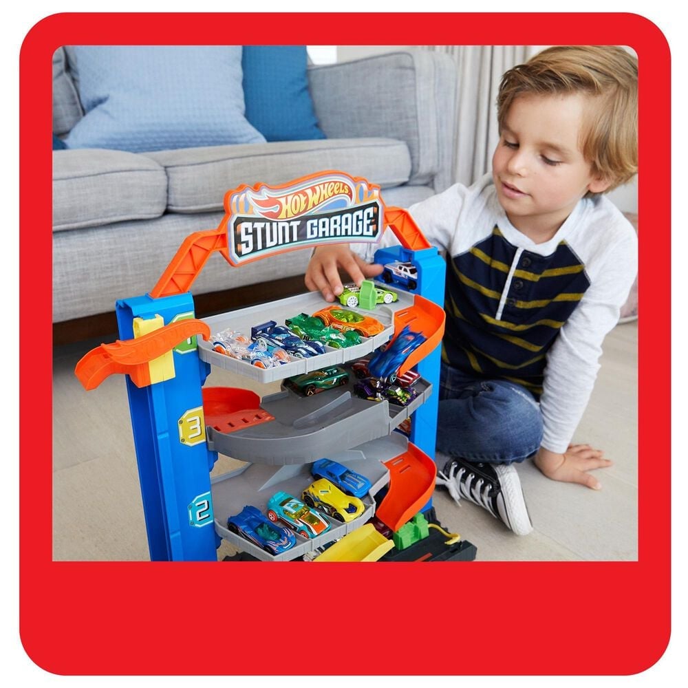 Hot Wheels City Stunt Garage Play Set, , large