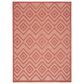 Nourison Versatile 7" x 10" Coral and Orange Indoor/Outdoor Area Rug, , large