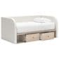 Ashley Arloster Twin Upholstered Day Bed with Storage in White, , large