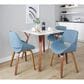 LumiSource Fabrico Side Chair with Blue Cushion in Walnut (Set of 2), , large
