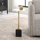 Uttermost Martini Table in Black and Brass, , large