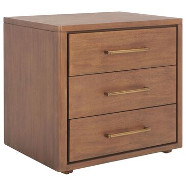 Safavieh Lawrence 3 Drawer Nightstand in Brown, , large