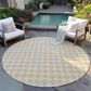 Dalyn Rug Company Marlo 4" Round Gold Indoor/Outdoor Area Rug, , large