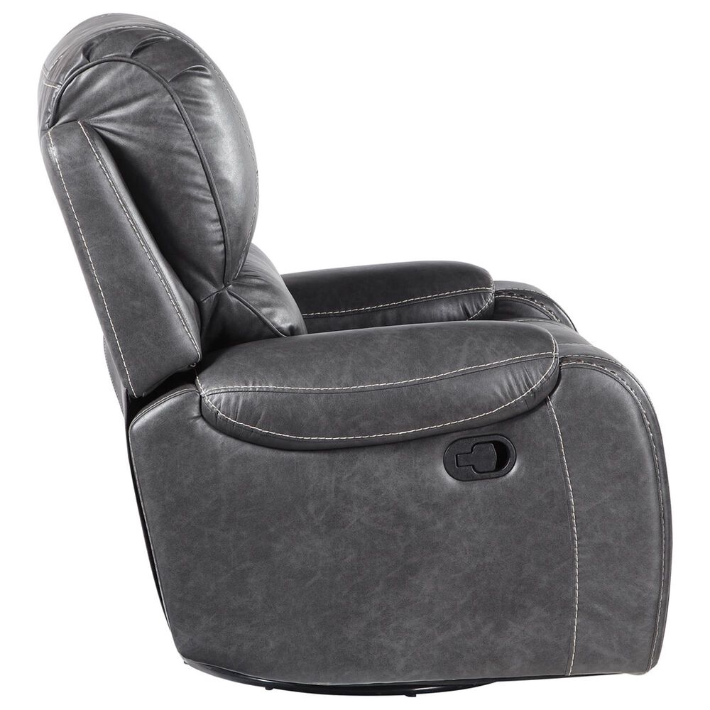 Steve Silver Keily Manual Swivel Glider Recliner in Dove Grey, , large