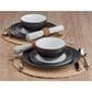 Lifetime Brands Grayson Charcoal 12pc Dinnerware Set, , large