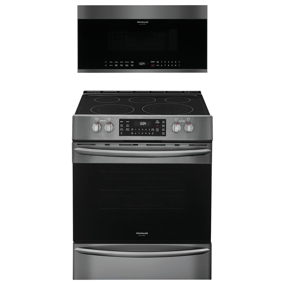 Frigidaire Gallery 2-Piece Kitchen Package with 30"" Front Control Electric Range in Black Stainless Steel, , large