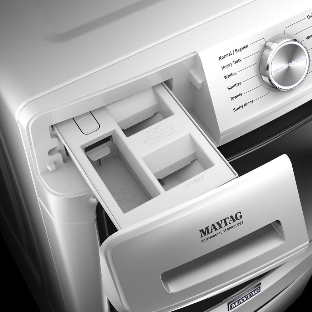 Maytag 4.8 Cu. Ft. Front Load Washer with Steam in White, , large