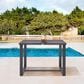 Blue River Argiope Outdoor Patio Bar Height Dining Table in Dark Gray - Table Only, , large