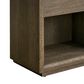 Furniture Worldwide Modern 1-Drawer Nightstand in Sable with Outlets USB Ports and Lighting, , large