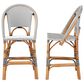 Baxton Studio Genica Counter Stool with Two-Tone Black and White Weaving in Natural Rattan (Set of 2), , large