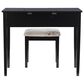 Linon Home Decor Virginia Vanity with Stool in Black, , large