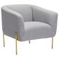 Zuo Modern Micaela Arm Chair in Gray and Gold, , large