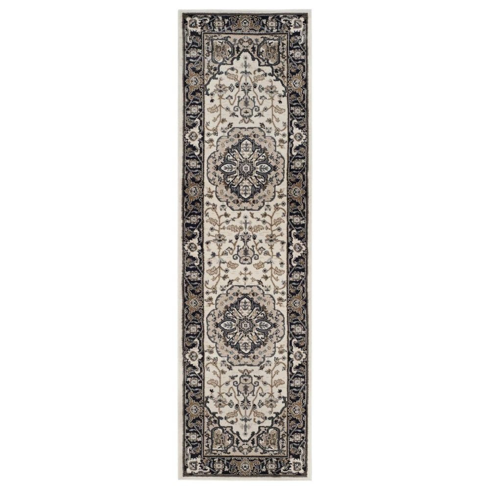Safavieh Lyndhurst LNH334 2"3" x 8" Cream and Navy Runner, , large