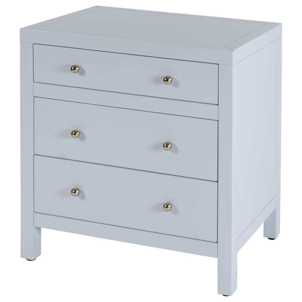Butler Specialty Company Nora 3 Drawer Nightstand in Light Blue, , large