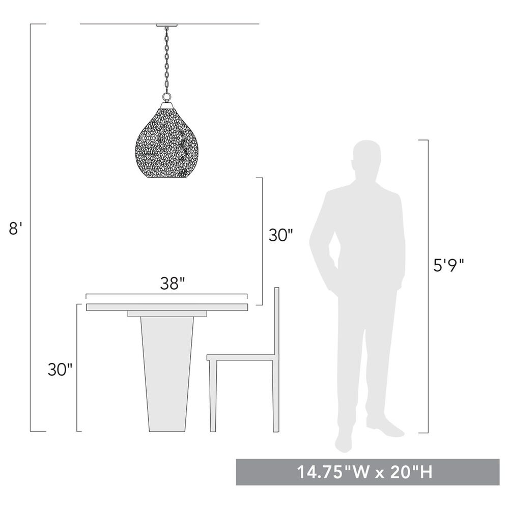 Golden Lighting Ariella 3-Light Pendant in Matte Black, , large