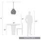 Golden Lighting Ariella 3-Light Pendant in Matte Black, , large