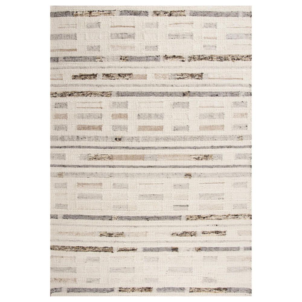 RIZZY Nova Silver, Ivory, Beige and Brown 4" x 6" Area Rug, , large