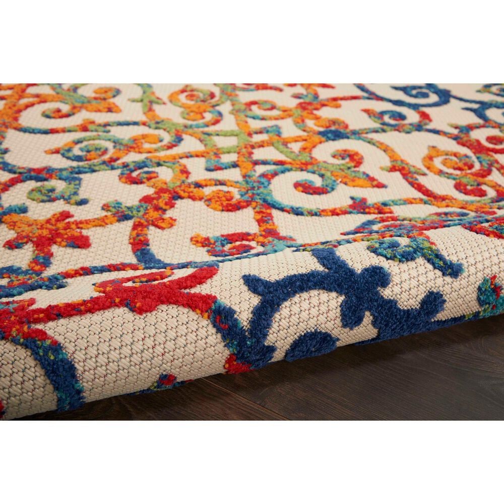 Nourison Aloha Damask 9&#39; x 12&#39; Multicolor Indoor/Outdoor Area Rug, , large