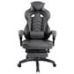 Rta Products Llc Fully Reclining Executive Office Chair with Footrest in Black and Grey, , large