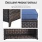 Sunwell Garden 6-Piece Fire Pit Set in Navy, , large