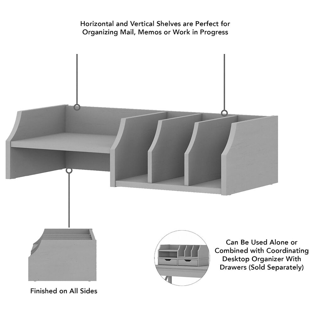 Bush Key West Desktop Organizer in Cape Cod Gray Nebraska Furniture Mart