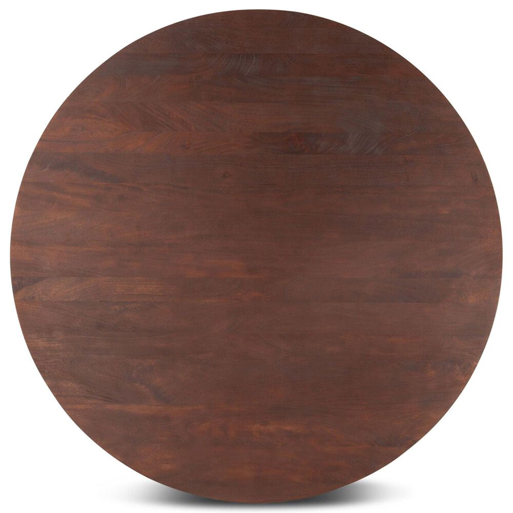 Home Trends &amp; Design Cambridge Pedestal Dining Table in Matte Brown, , large