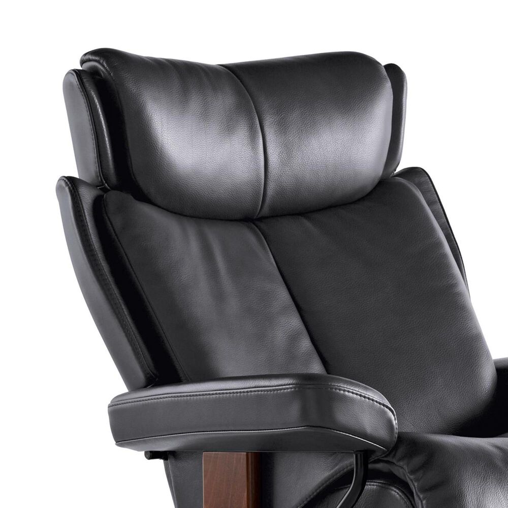 Stressless Magic Small Chair and Ottoman with Brown Base in Paloma Rock, , large