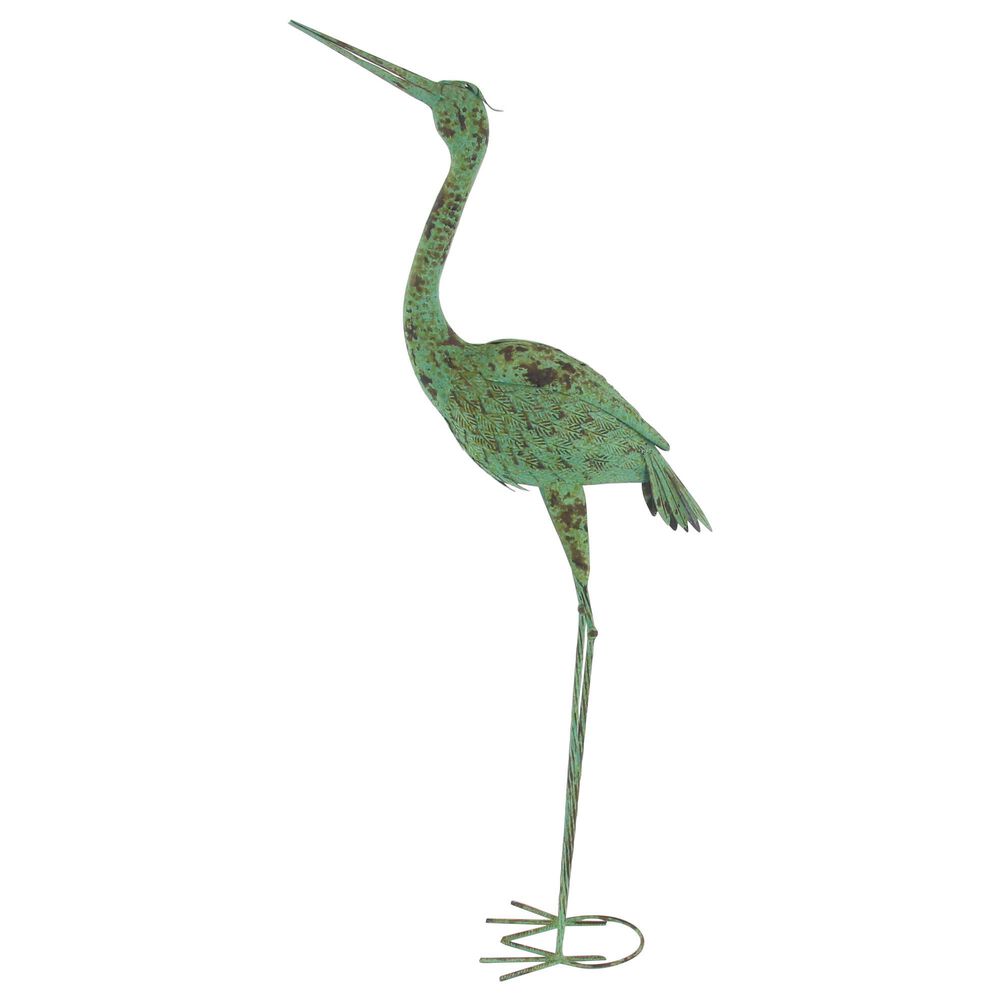 Maple and Jade Coastal Crane Garden Sculpture in Mint Green &#40;Set of 2&#41;, , large