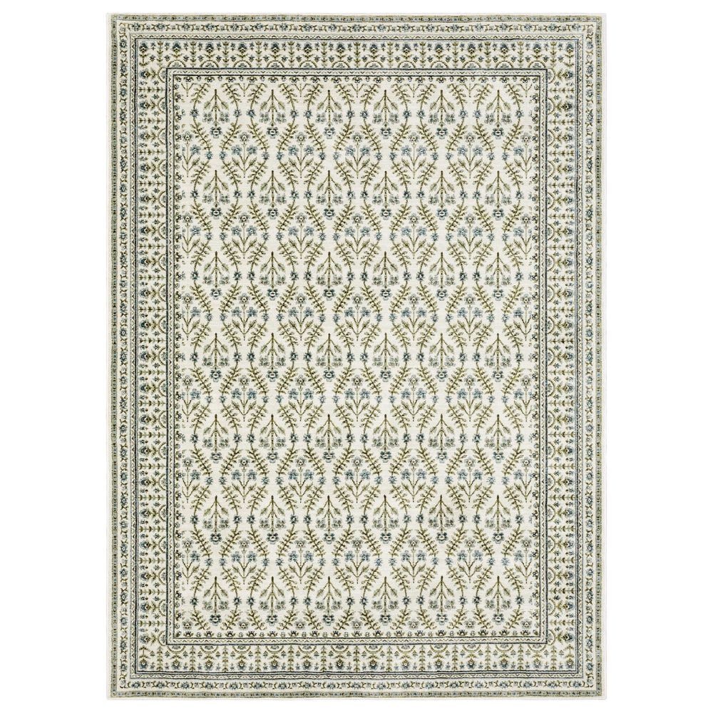 Oriental Weavers Andorra Ivory and Blue 1"10" x 3"2" Area Rug, , large