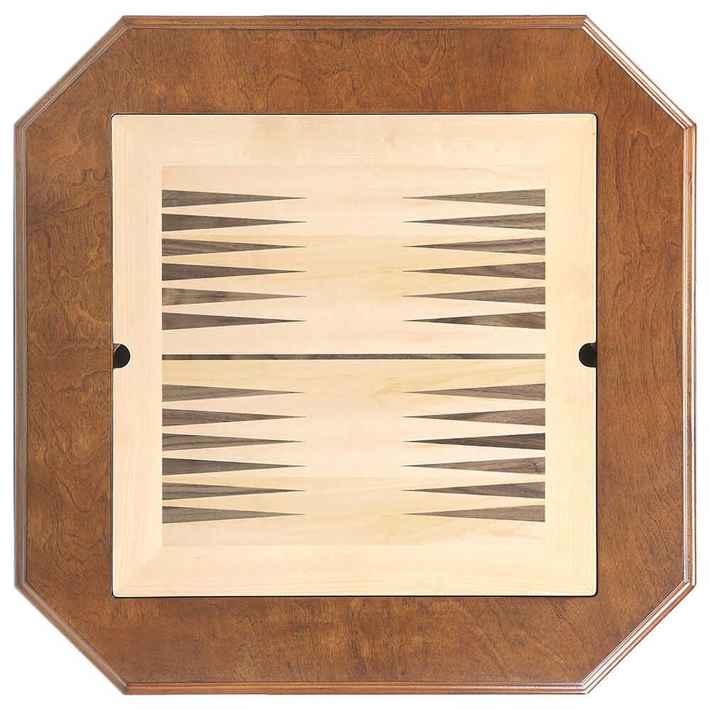 HOMLUX Galini 2-Drawer Game Table in Brown, , large