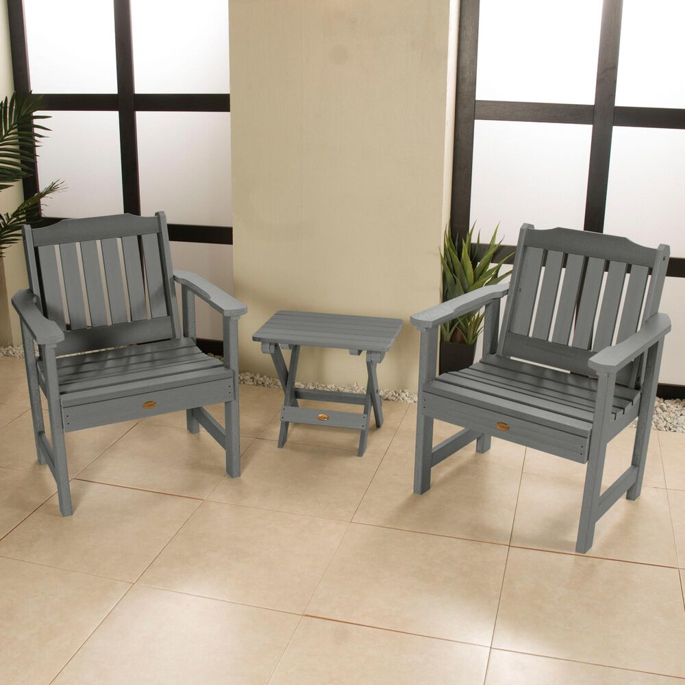 Highwood USA Lehigh 3-Piece Chat Set in Coastal Teak, , large