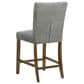 Coaster Paxton Counter Chair with Grey Upholstery in Warm Brown, , large