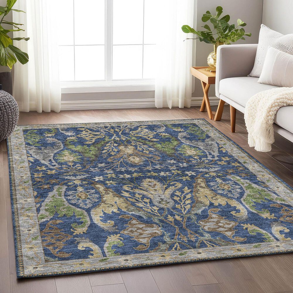 Dalyn Rug Company Hatay HY6 9&#39; x 12&#39; Navy Area Rug, , large