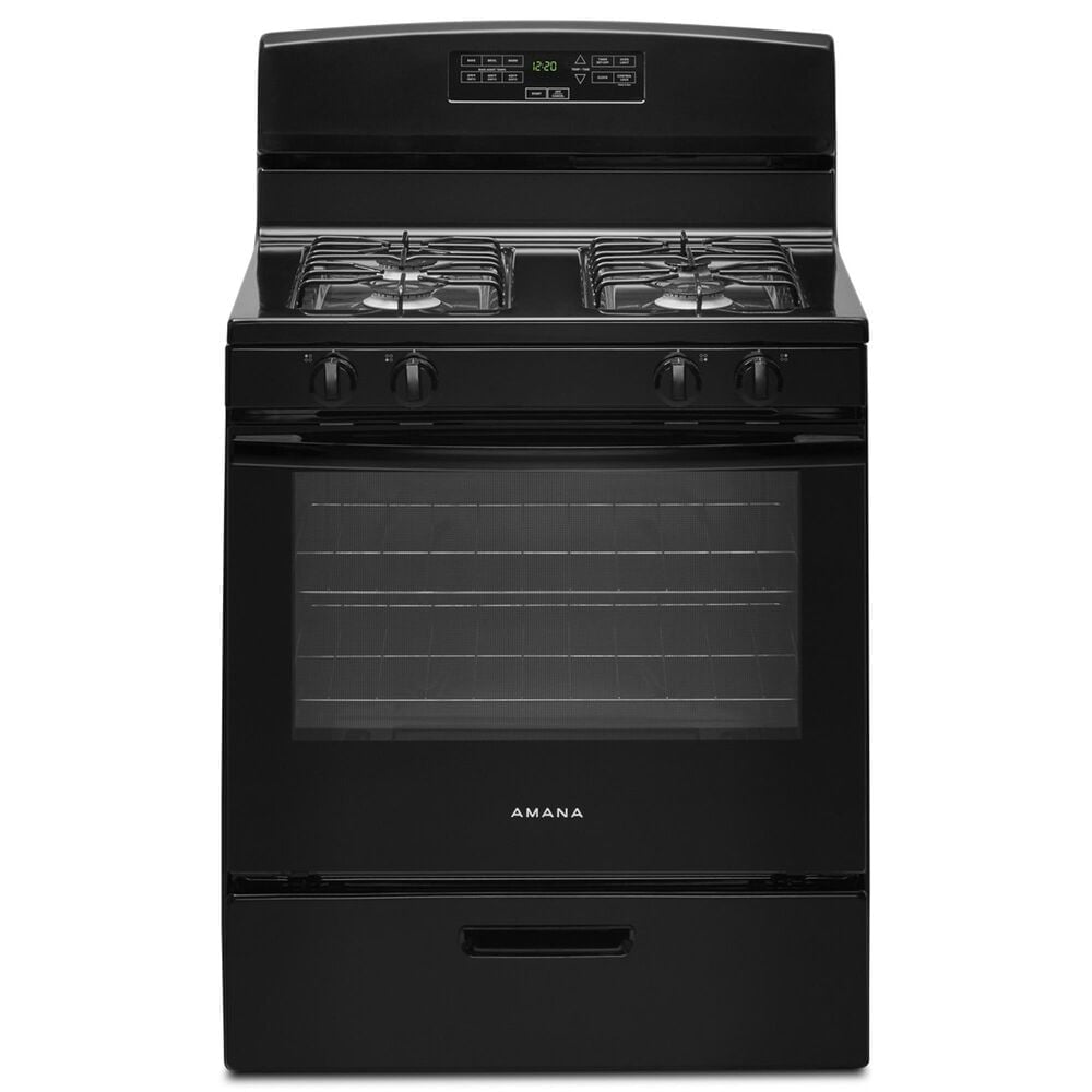 Amana 30" Freestanding Gas Range with Bake Assist Temps in Black, , large