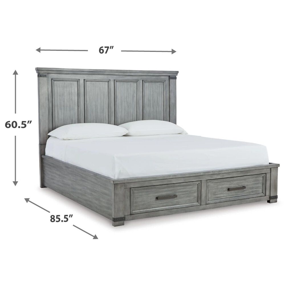 Ashley Russelyn Queen Storage Bed in Gray, , large