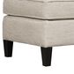 Bernhardt Addison Ottoman in White and Cream, , large