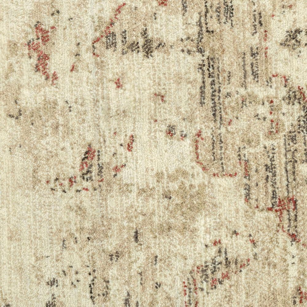 RIZZY Gossamer Beige, Brown and Rust 4' x 6' Area Rug, , large